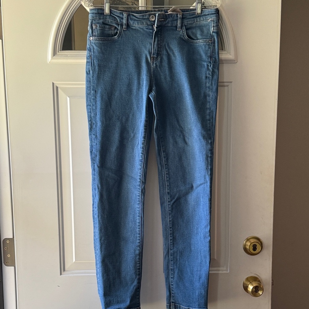 Massimo Dutti Women's Straight Leg Jeans in Blue